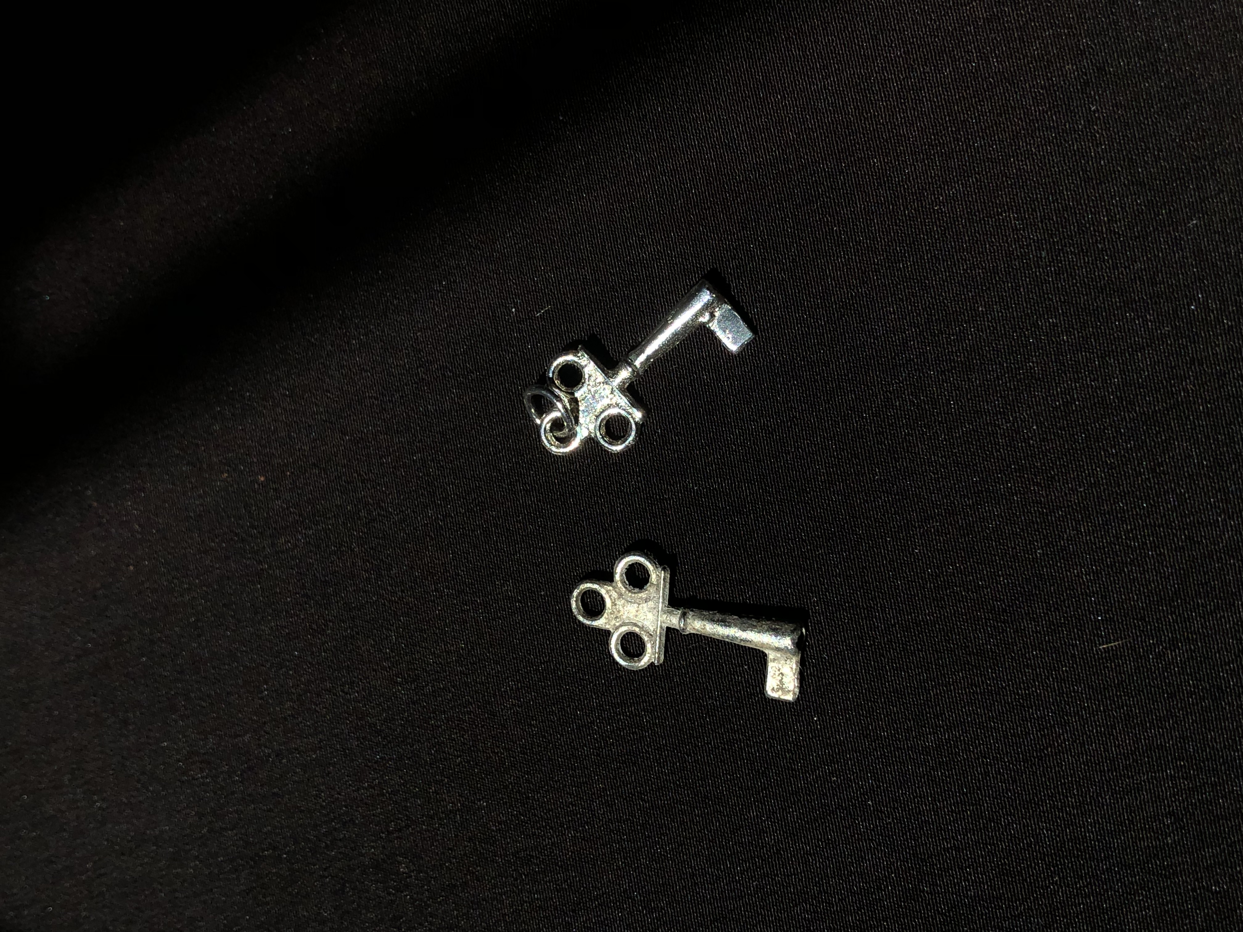 Tiny Key — original find beside silver transformation