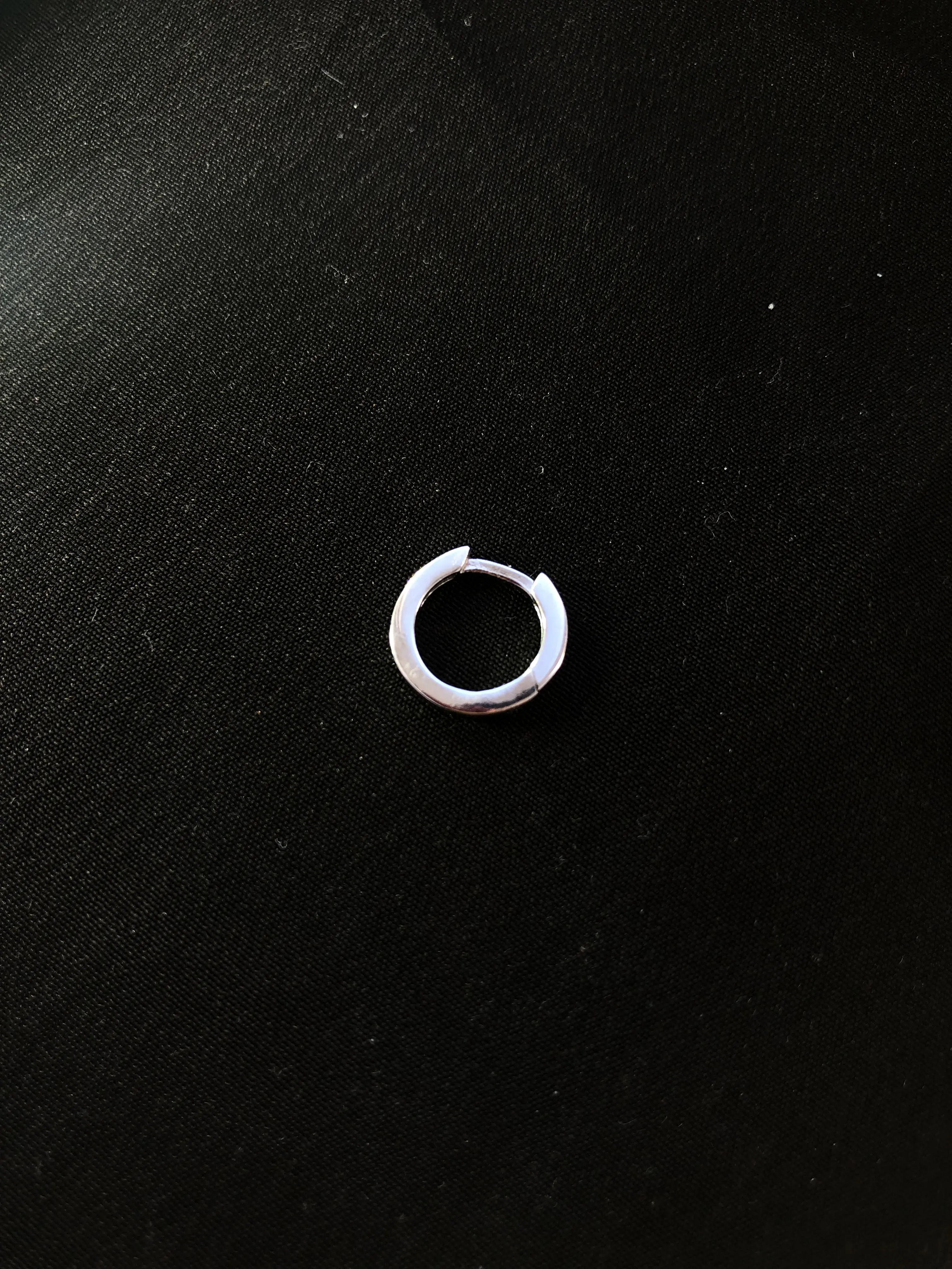 Silver hoop earring