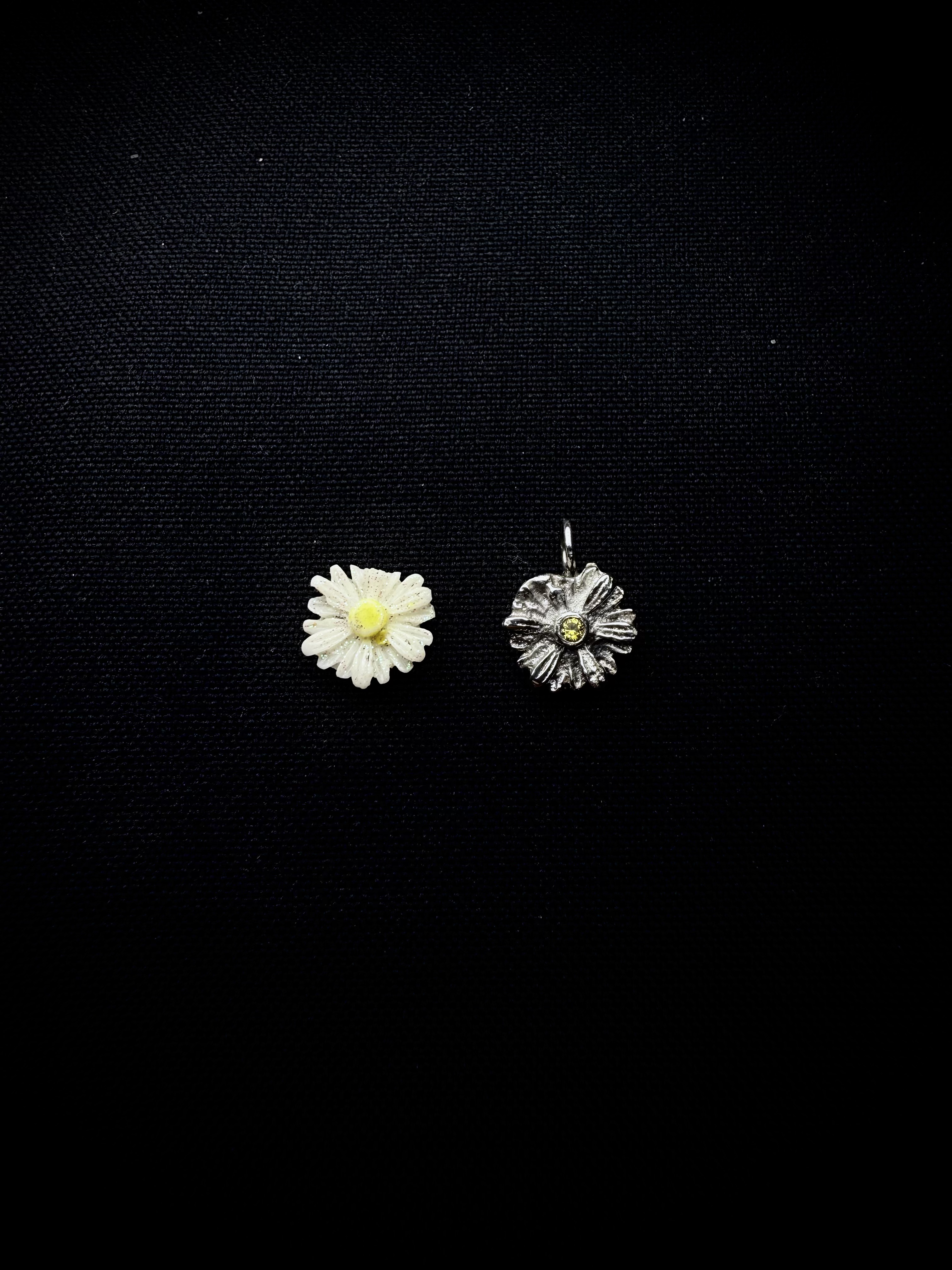 Day 1 Daisy original and yellow sapphire pendant
