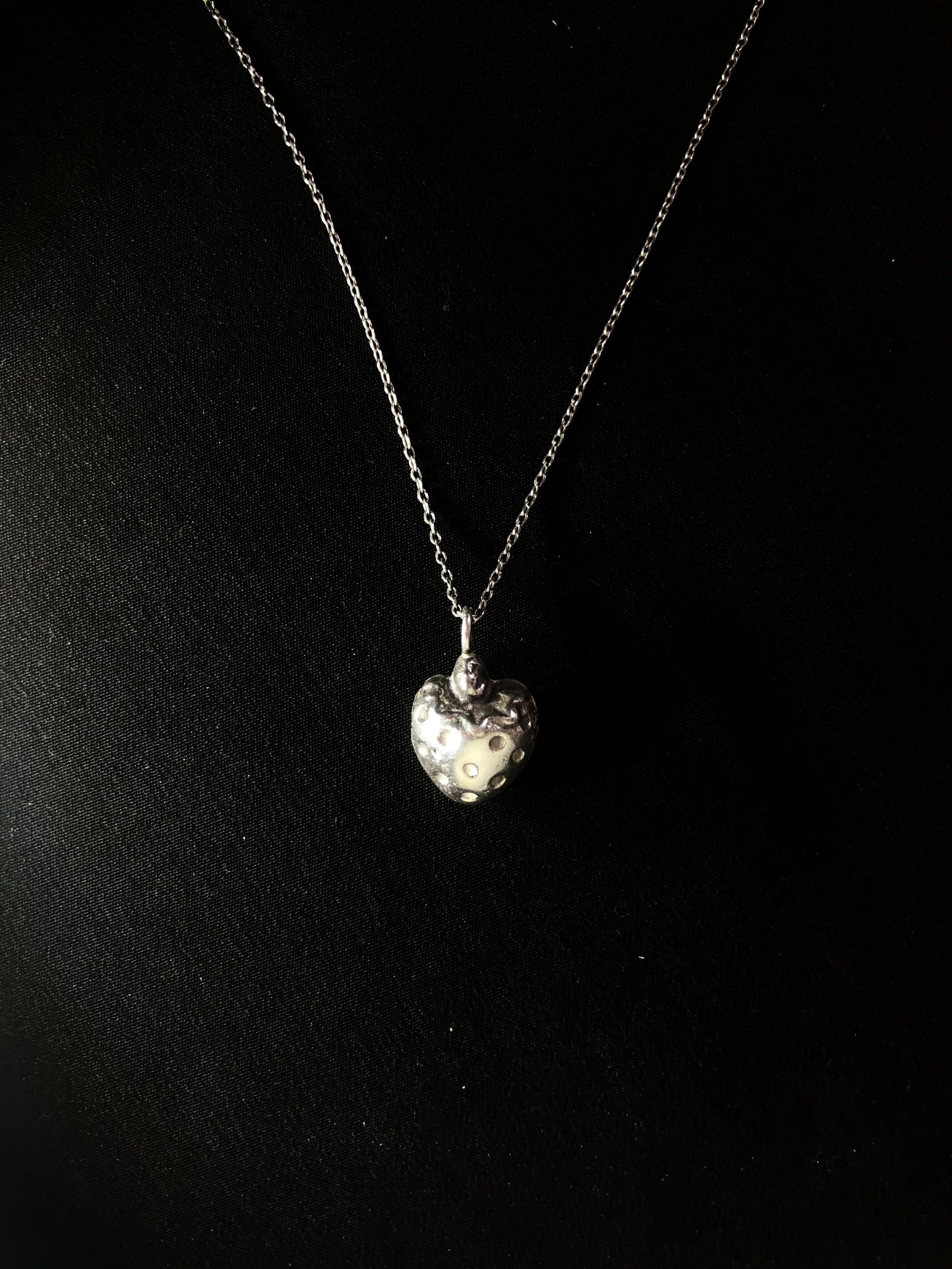 Strawberry pendant on chain